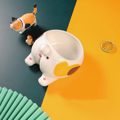 Ceramic Pet Bowl Cat Bowls Dog Feeding Holder High Foot Single Mouth Dog Food Drinking Water Feeder For Pets Suppliers